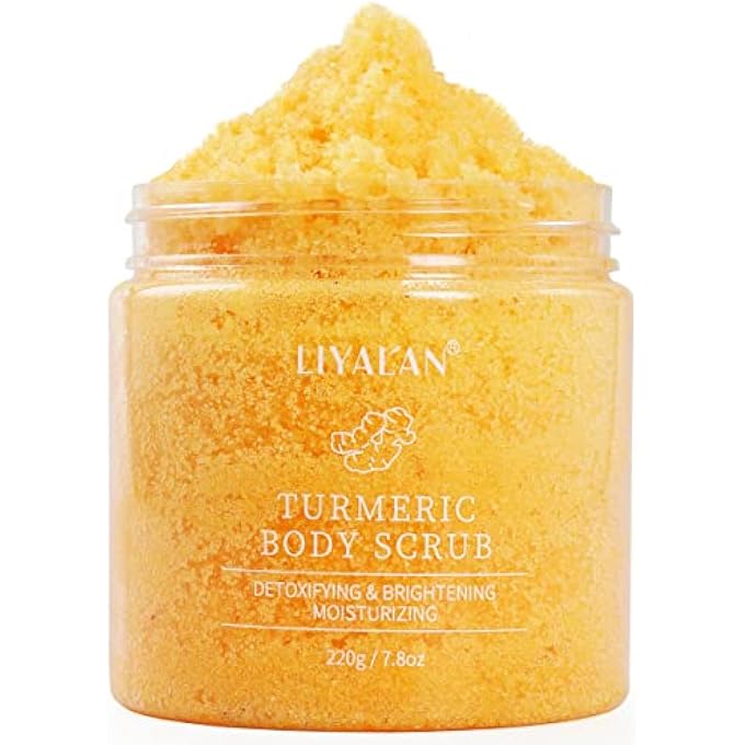 LIYALAN TURMERIC SKIN CARE BODY SCRUB FACE SERUM FACE CREAM FACIAL CLEANSER CLAY MASK - Image 2